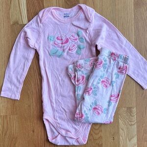 24M Gerber Pink Floral Set